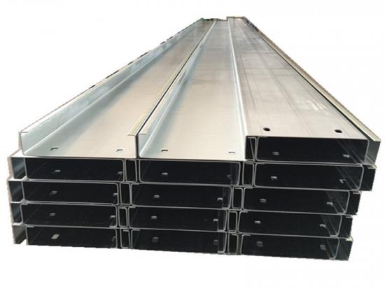 Steel channel for building materials